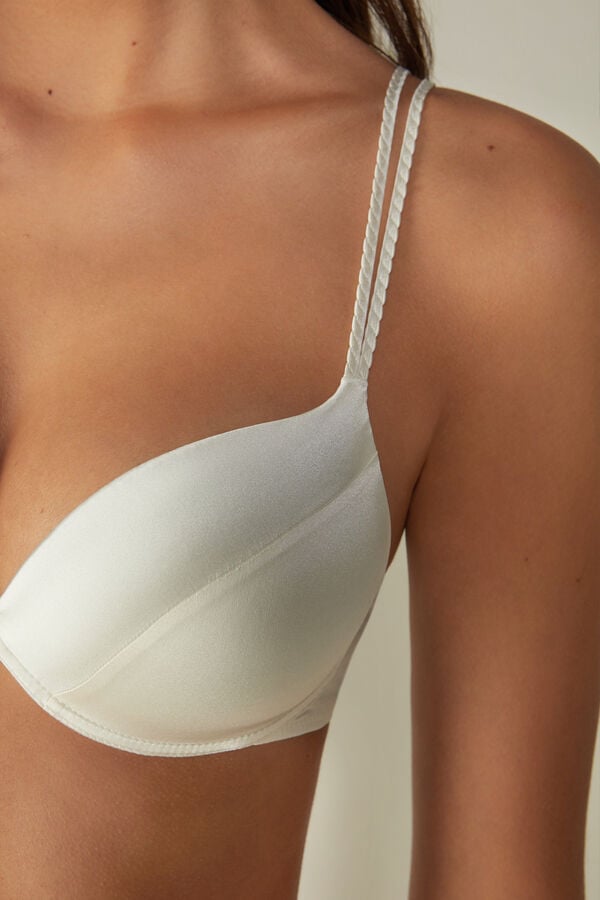 Intimssimi Bellissima Silk Push-Up Bra White | SGXBR44530