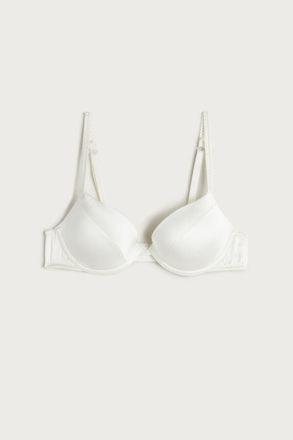 Intimssimi Bellissima Silk Push-Up Bra White | SGXBR44530