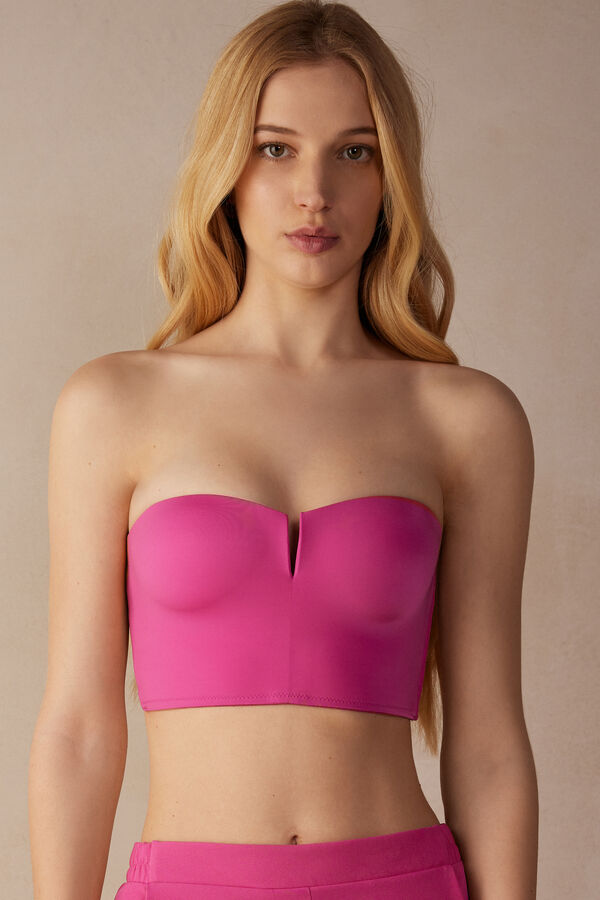 Intimssimi Bustier Bra Top in Ultralight Microfiber Pink | SGIIZ31867