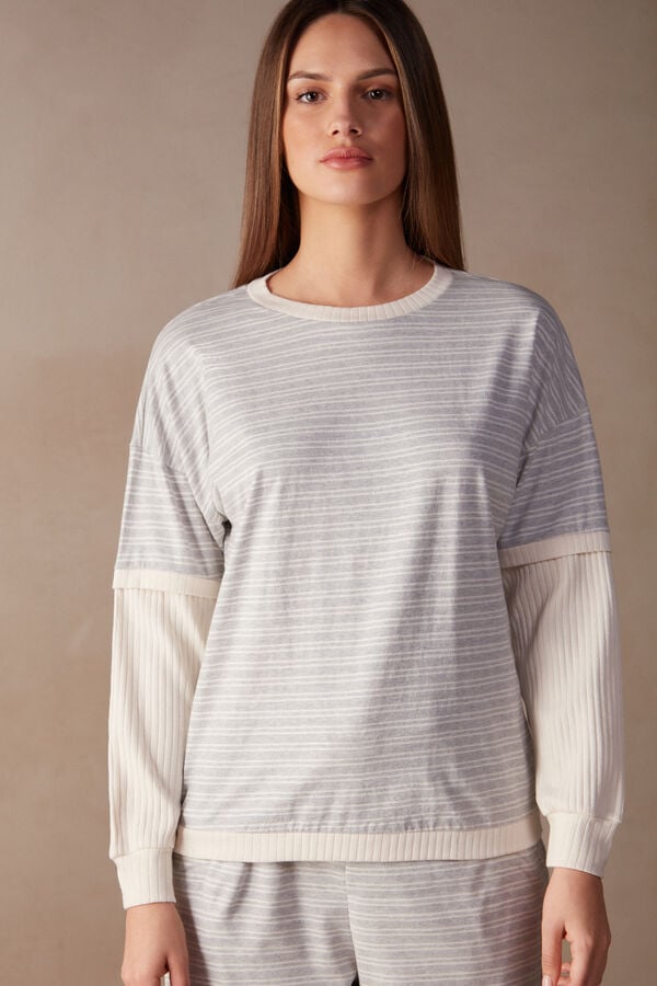 Intimssimi Casual Sunday Long Sleeve Top White | XSGGW58240