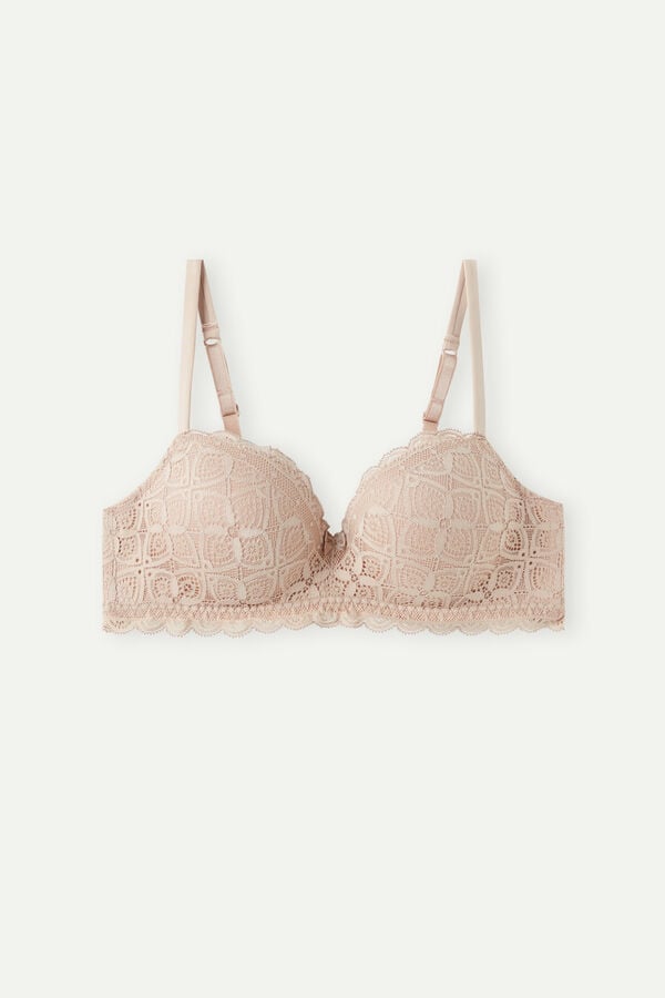 Intimssimi Claudia Balconette Bra in Lace Natural | GSGUC63325