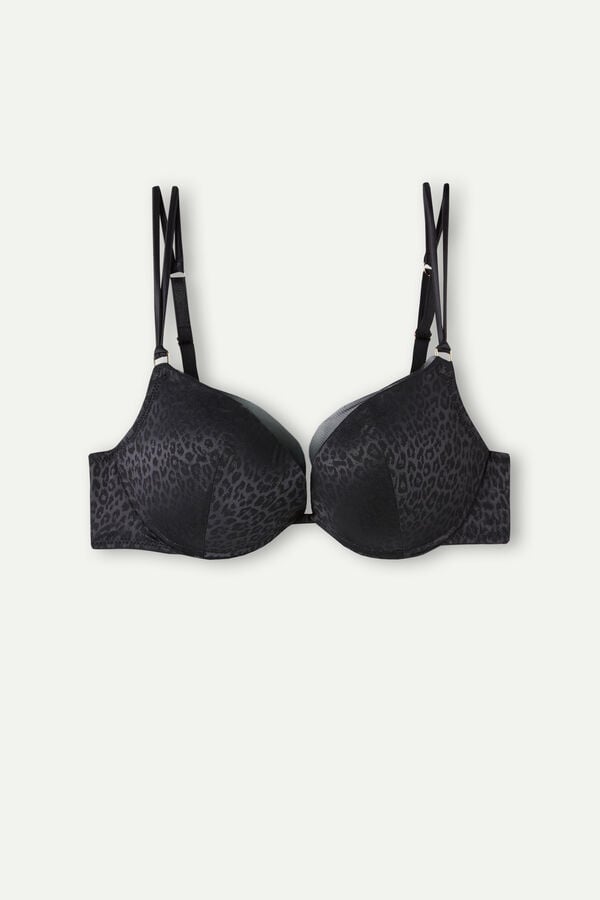 Intimssimi Cool Minimal Simona Super Push-up Bra Black | SGNEJ10988