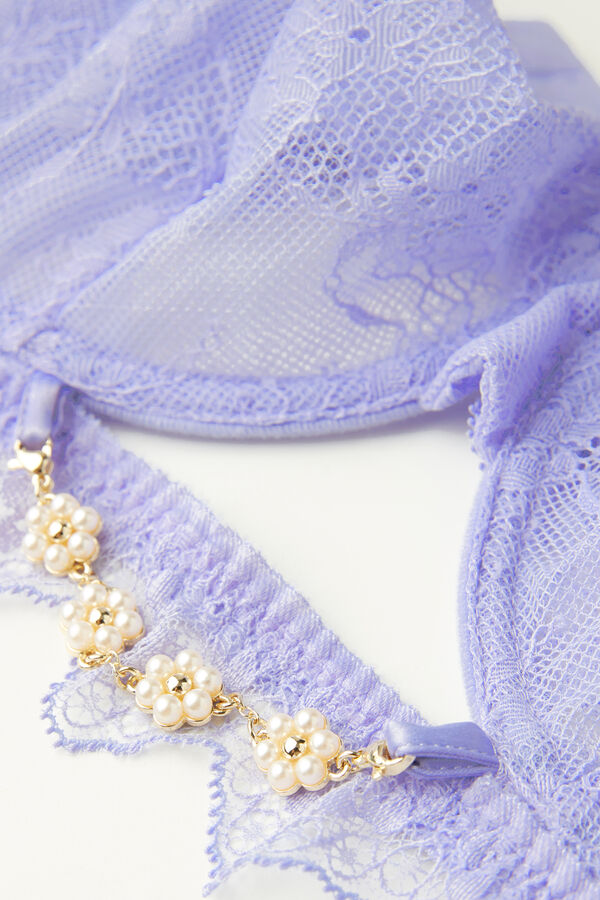 Intimssimi Cover Me in Daisies Daniela Balconette Bra Violet | SGJBT86093