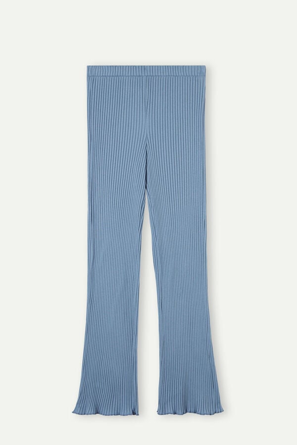 Intimssimi Cozy Mountains Ribbed Pants Blue | TSGPQ20460