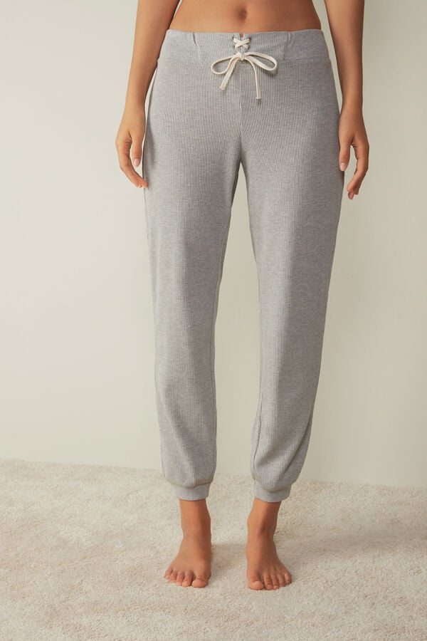 Intimssimi Cozy Waffle Pants Grey | SGCVG74774