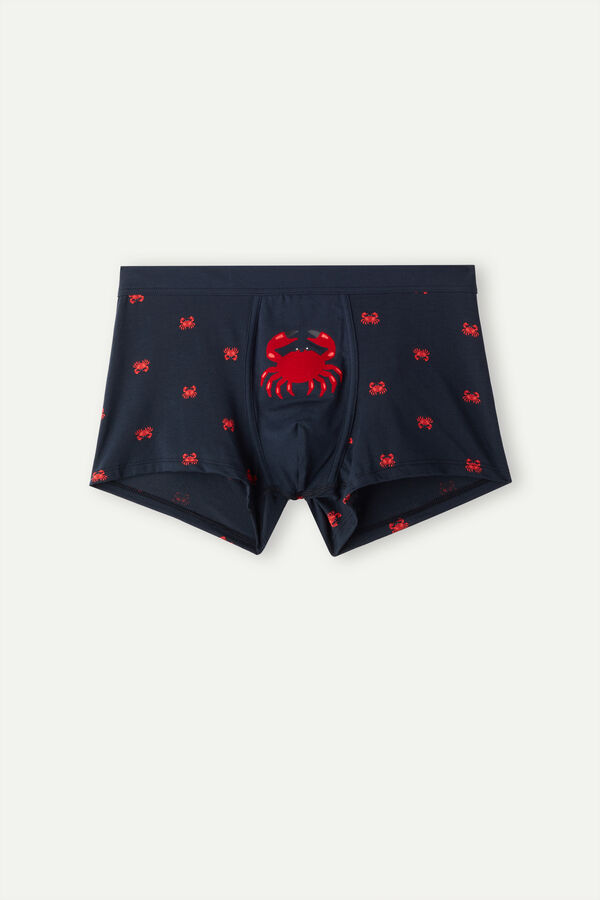 Intimssimi Crab Boxers in Natural Fresh Supima® Cotton Blue | ZSGMJ81007