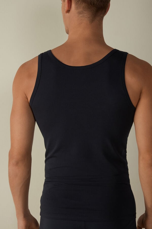 Intimssimi Crew Neck Tank Top Black | SSGNY97165