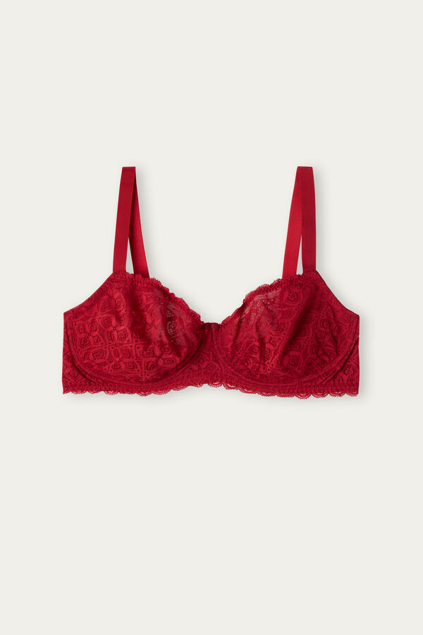 Intimssimi Daniela Balconette Bra in Lace Red | XSGGW51272