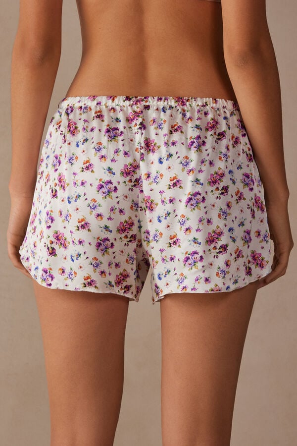 Intimssimi Dreaming of Spring Satin Shorts Print | SGNZX63849