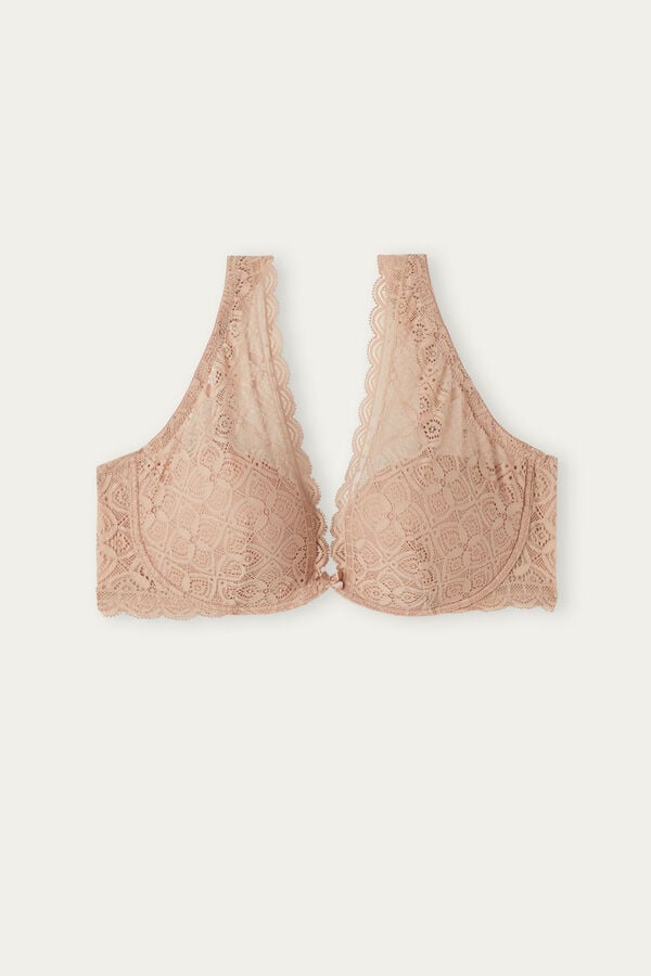 Intimssimi Elena Balconette Bra in Lace Natural | SGEGJ24539