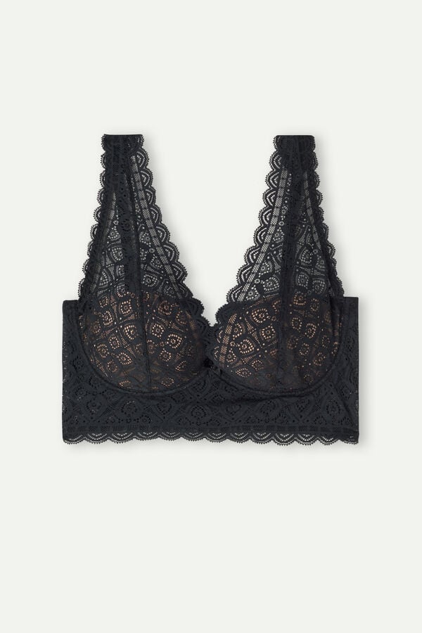 Intimssimi Eleonora Balconette Bra in Lace Black | SGQAV88797