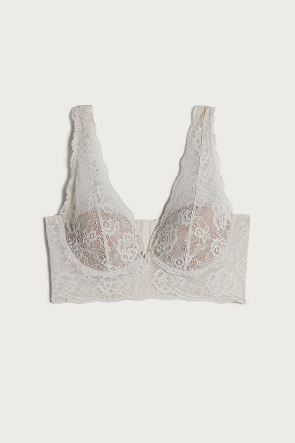 Intimssimi Eleonora Lace Balconette Bra Natural | ZSGNQ16145