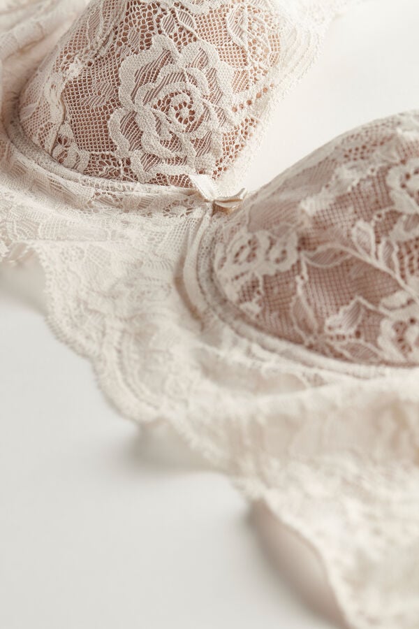 Intimssimi Eleonora Lace Balconette Bra Natural | ZSGNQ16145