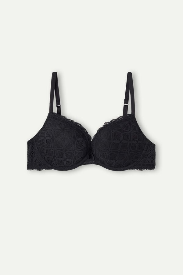 Intimssimi Elettra Super Push-up Bra in Lace Black | QSGWA25421