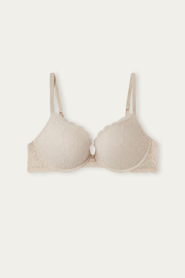 Intimssimi Elettra Super Push-up Bra in Lace Natural | SGJZR58573