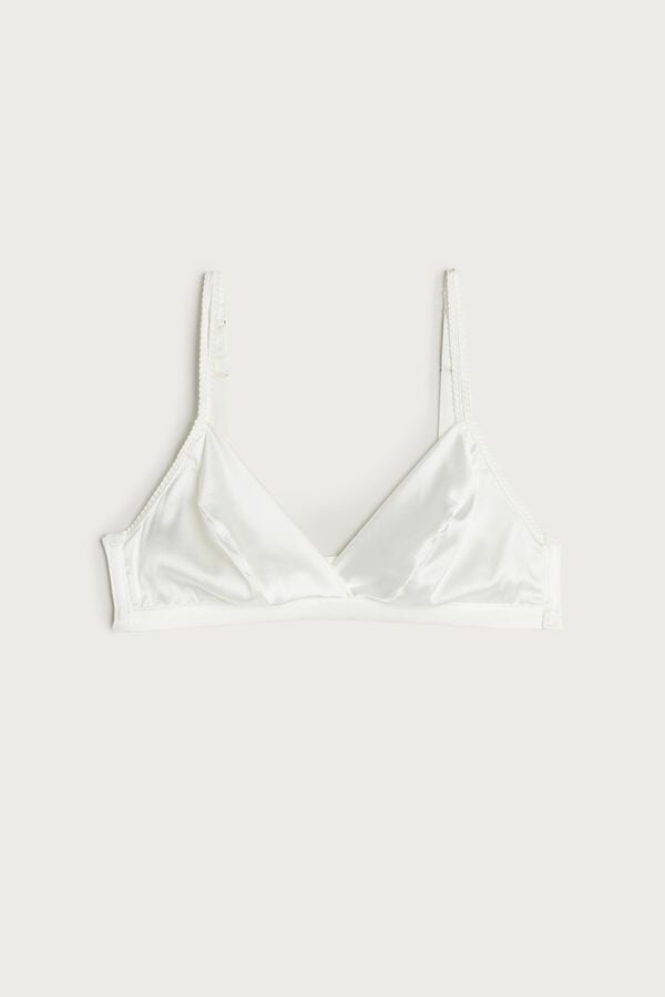 Intimssimi Emma Silk Triangle Bra White | QSGWA20353