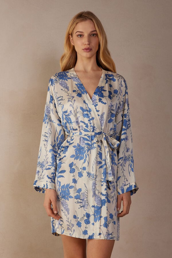 Intimssimi Feeling Beautiful Satin Kimono Print | XSGGW77971