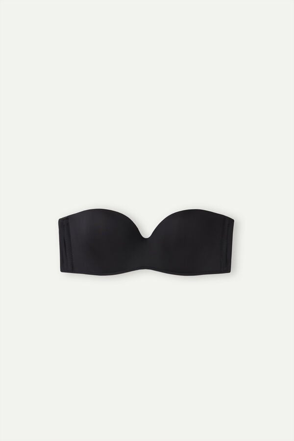 Intimssimi Gioia Bandeau Bra in Ultralight Microfiber Black | XSGBH25166