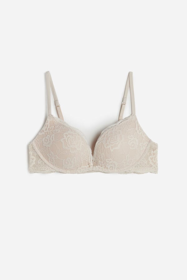 Intimssimi Gioia Lace Super Push-Up Bra Natural | SSGVO80855