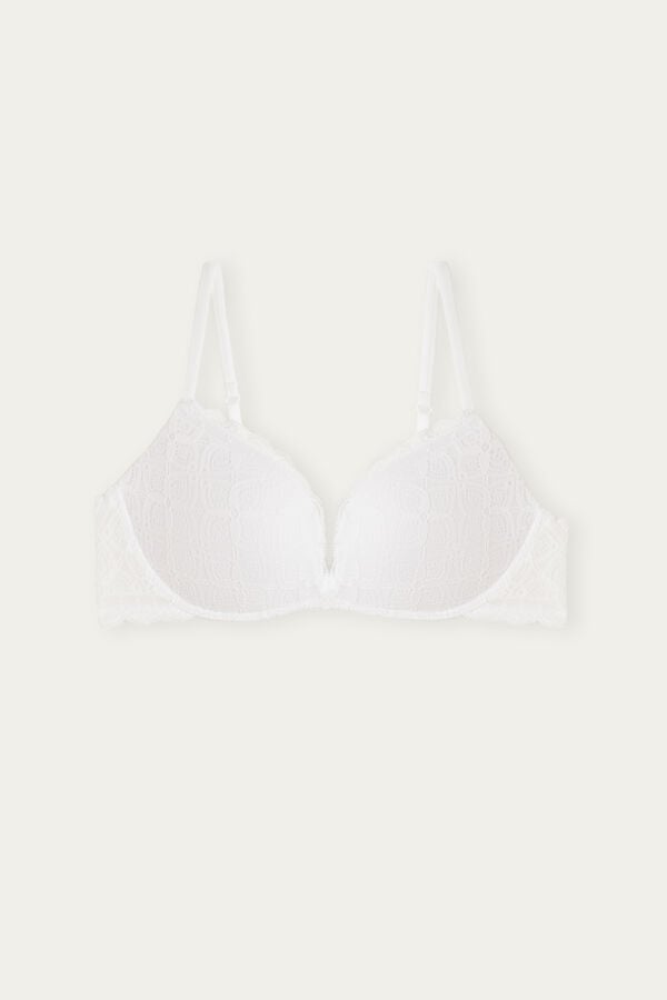 Intimssimi Gioia Super Push-Up Bra in Lace White | GSGEC46715