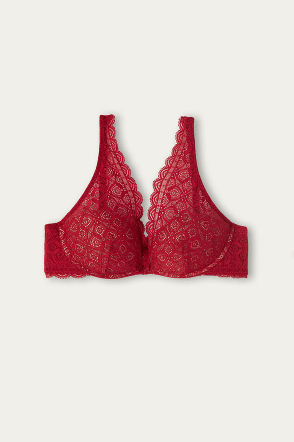 Intimssimi Giorgia Balconette Bra in Lace Red | SGICD70136