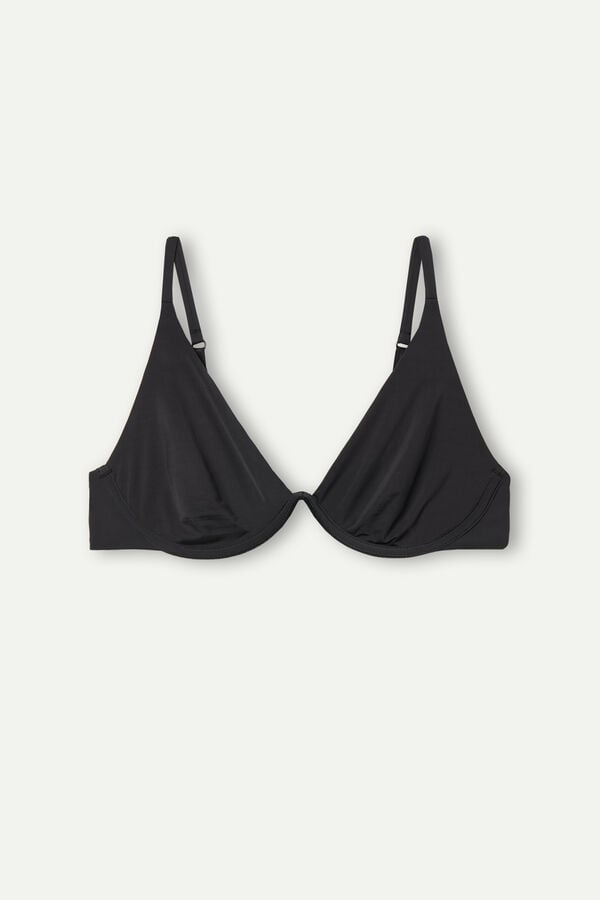 Intimssimi Giulia Balconette Bra in Ultralight Microfiber Black | ASGWC67943