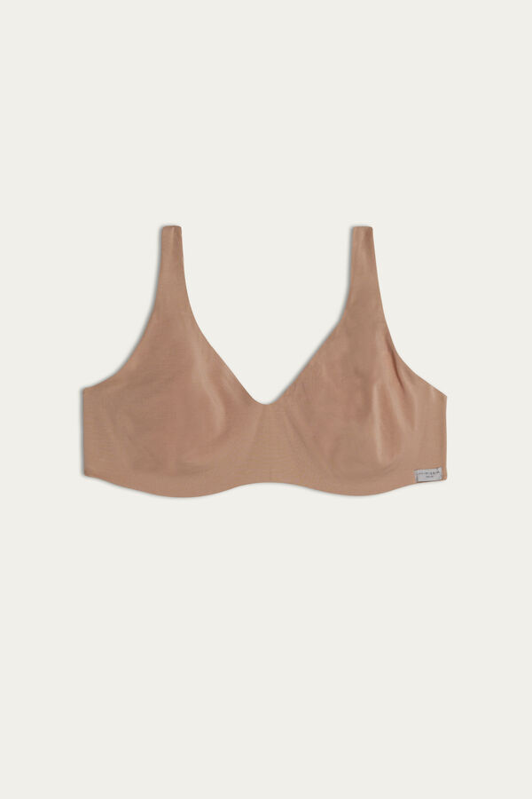 Intimssimi Greta Balconette Bra in Cotton Natural | SGEGJ52299