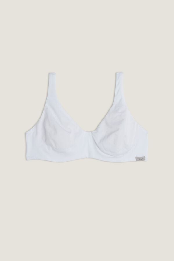 Intimssimi Greta Balconette Bra in Cotton White | SGZDE98705