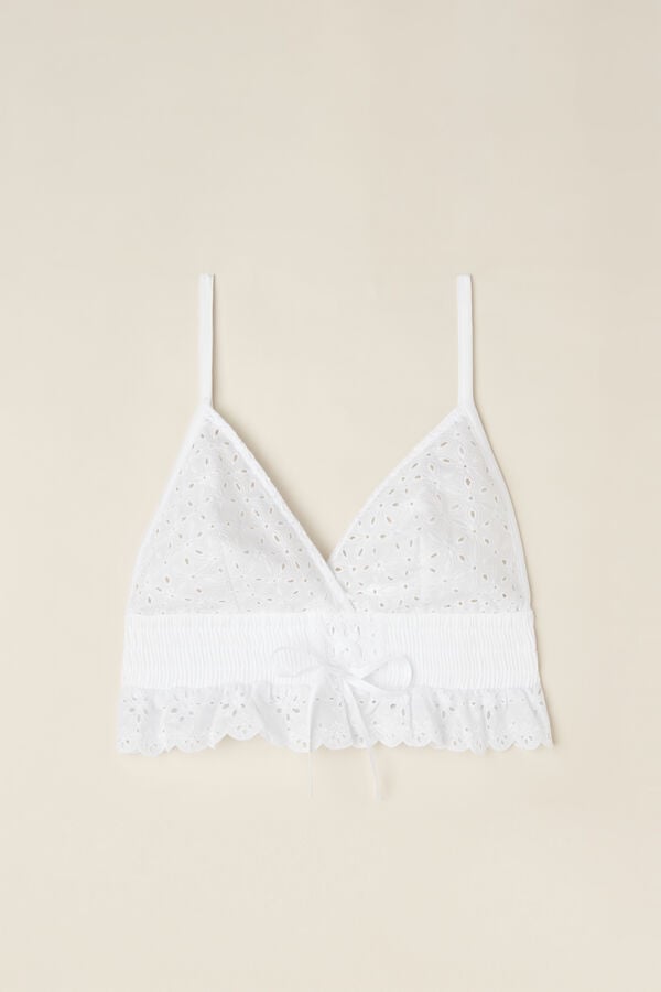 Intimssimi Hello Sunshine Sangallo Lace Bra Top White | ESGHC18961