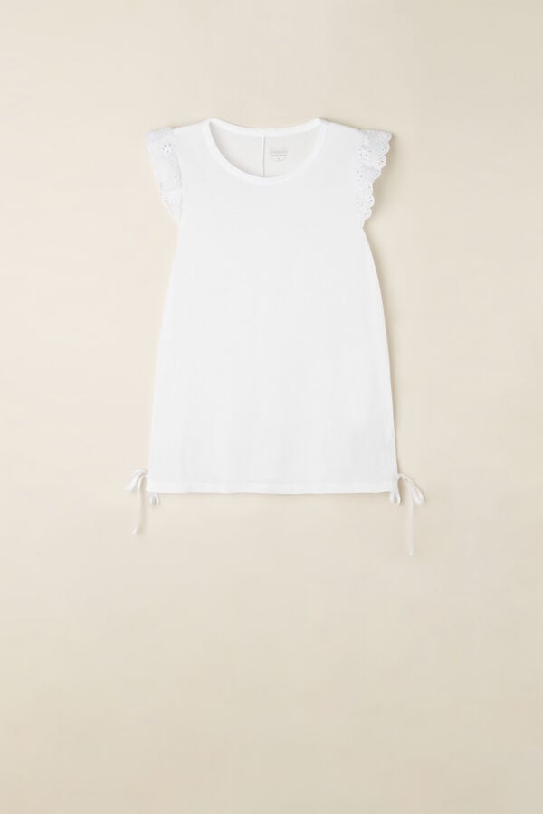 Intimssimi Hello Sunshine Tank Top in Supima® Ultrafresh Cotton White | SGJBT57225