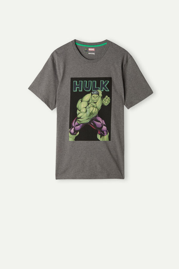 Intimssimi Hulk Print T-shirt Dark Grey | MSGFT74657