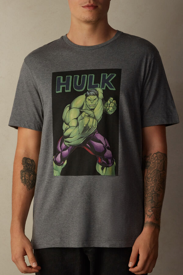 Intimssimi Hulk Print T-shirt Dark Grey | MSGFT74657