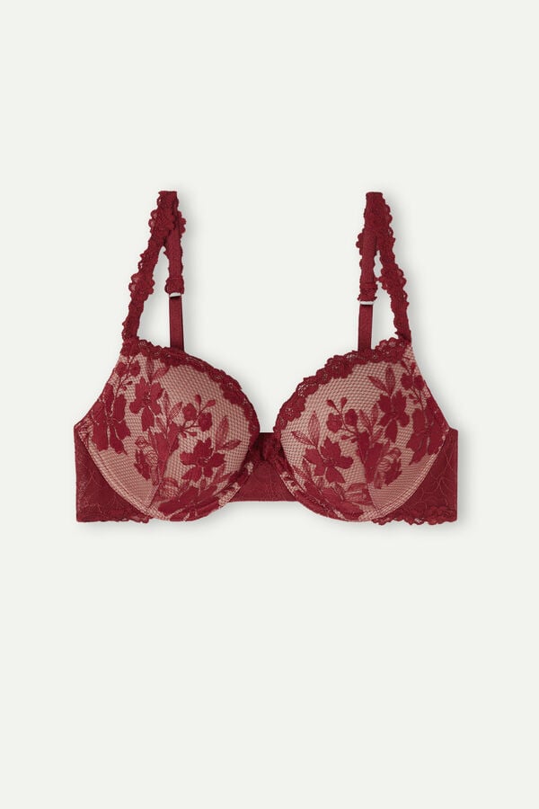 Intimssimi In Full Bloom Elettra Super Push-up Bra Red | USGND15206