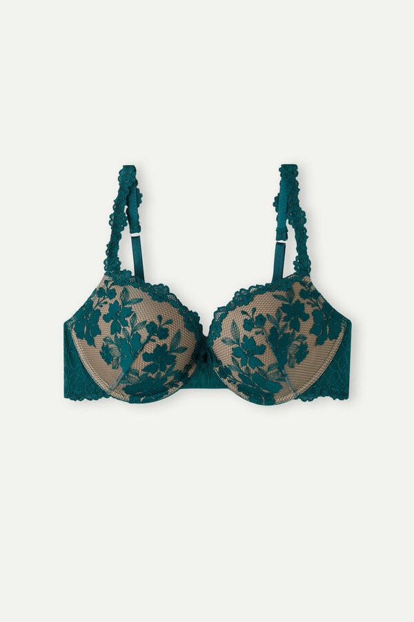 Intimssimi In Full Bloom Elettra Super Push-up Bra Green | XSGGW23014