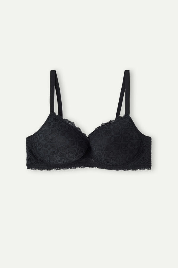 Intimssimi Irina Balconette Bra in Lace Black | SSGNY96928