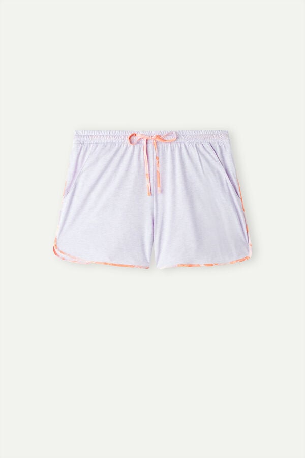 Intimssimi Iris and Apricot Supima® Ultrafresh Cotton Shorts Violet | YSGGT59989