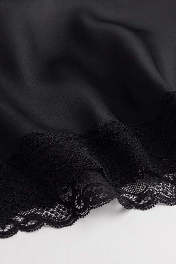 Intimssimi Lace and Silk Top Black | SGXMI16691