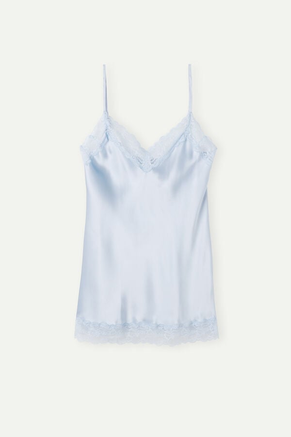 Intimssimi Lace and Silk Top Blue | SGXMI15346