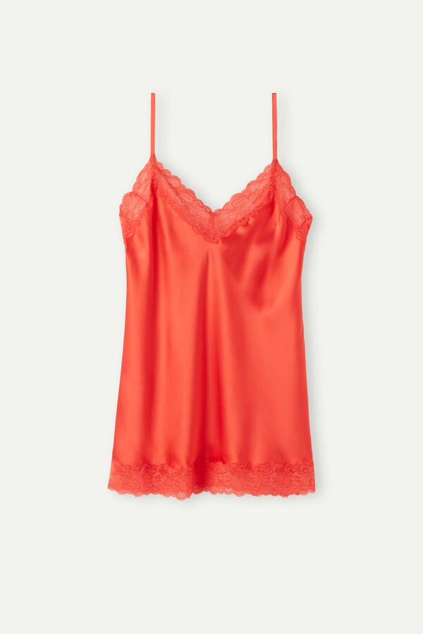 Intimssimi Lace and Silk Top Orange | SGEGJ14521