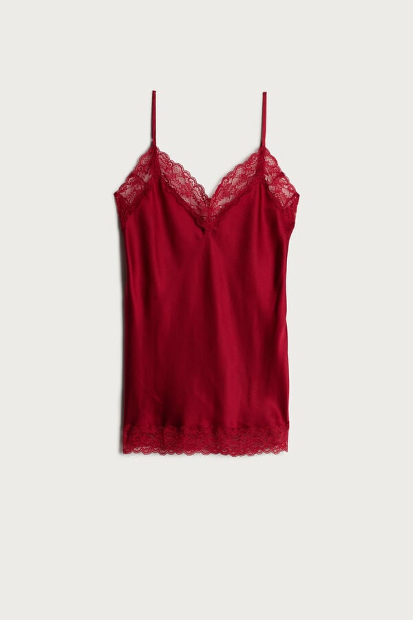 Intimssimi Lace and Silk Top Red | FSGHY17883