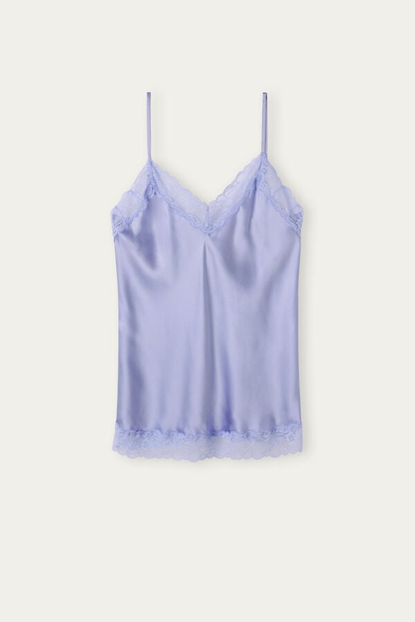 Intimssimi Lace and Silk Top Violet | SGZDE16545