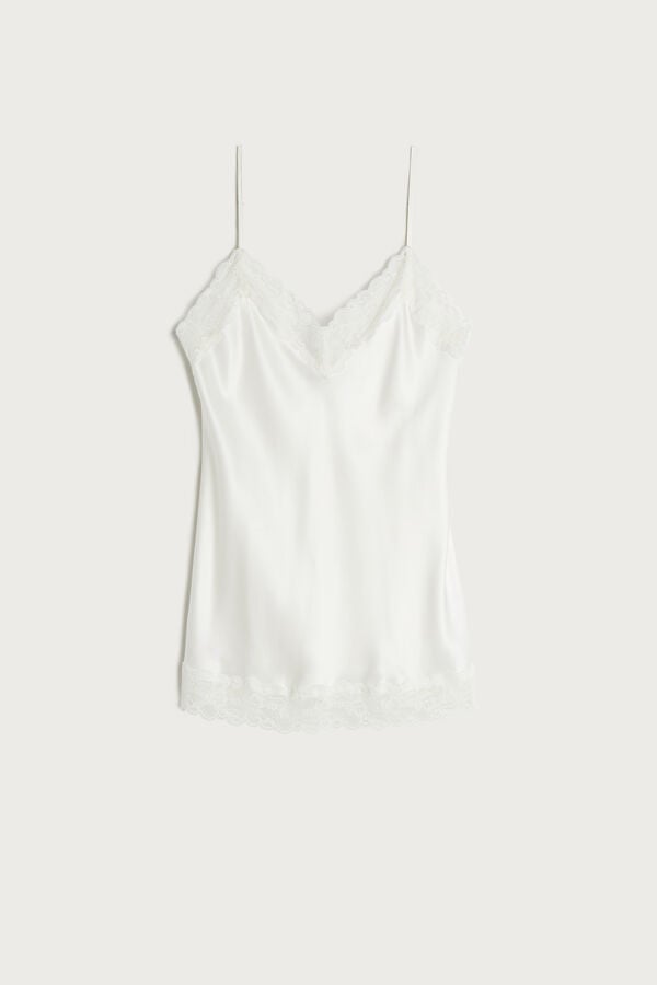 Intimssimi Lace and Silk Top White | SGZPD20549