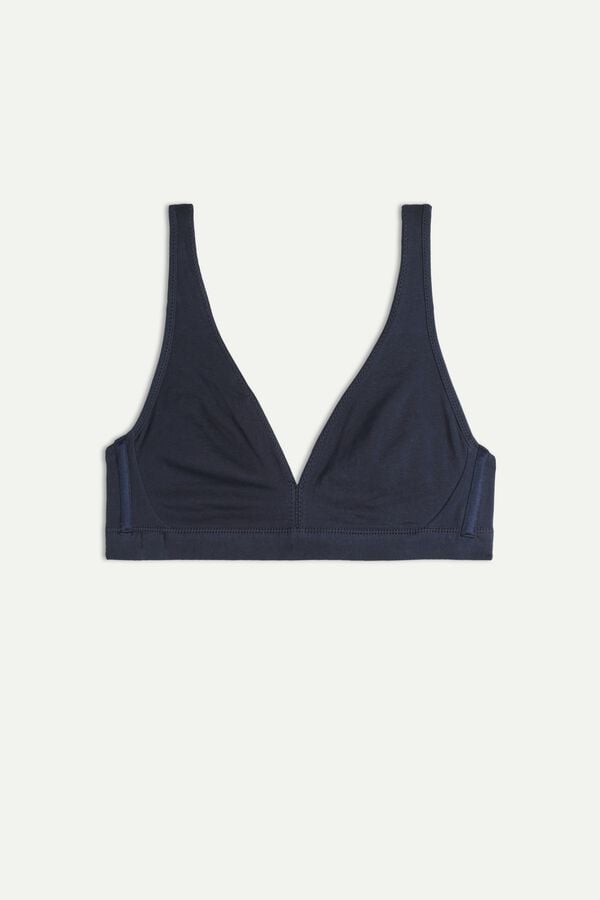 Intimssimi Lara Cotton Triangle Bra Blue | SGDYB16645