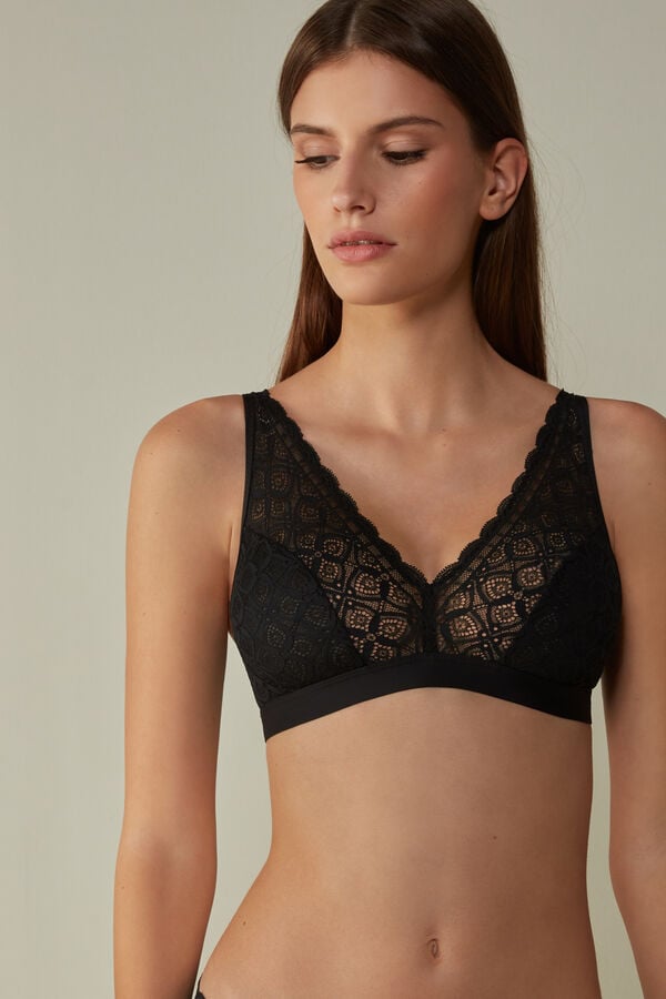 Intimssimi Lara Triangle Bra in Lace Black | SGDYB91211