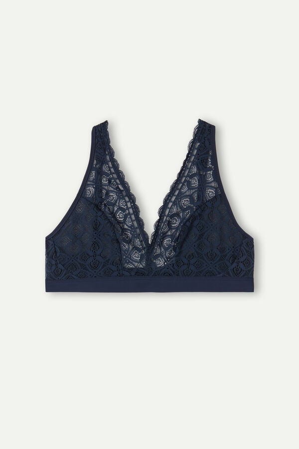 Intimssimi Lara Triangle Bra in Lace Blue | SGJZR70561