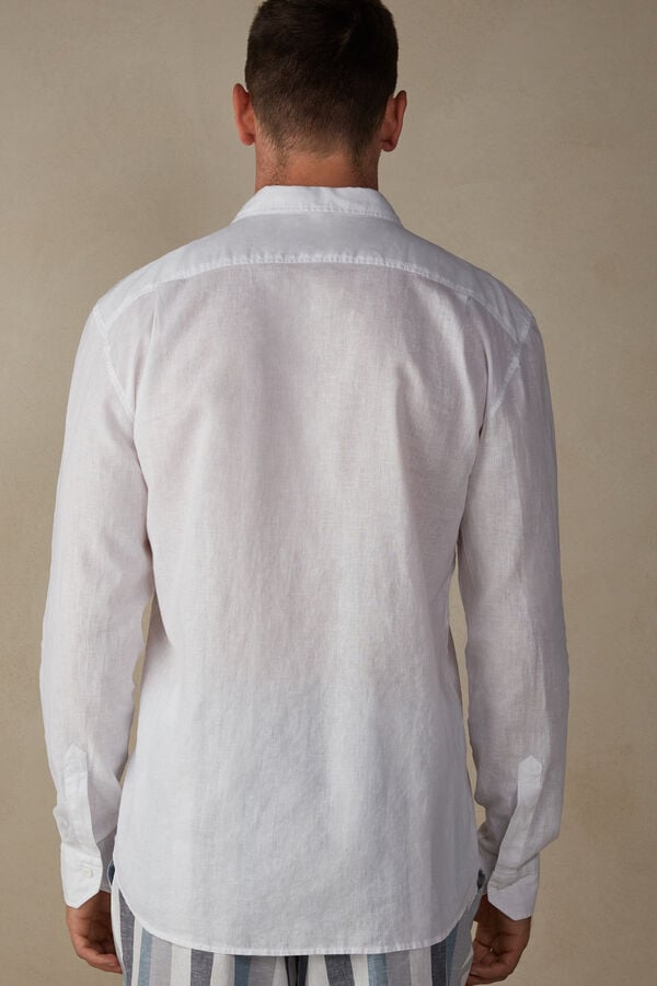 Intimssimi Linen and Cotton Shirt White | BSGSO68434