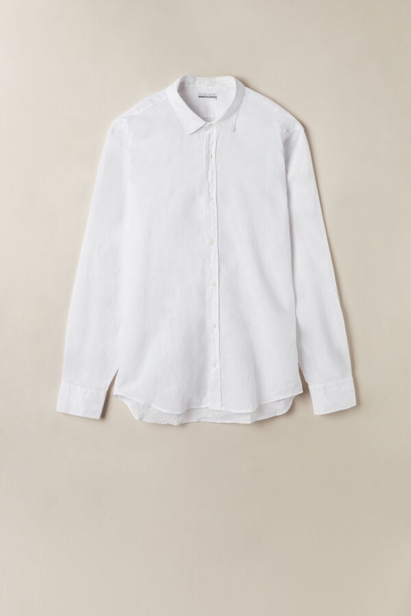 Intimssimi Linen and Cotton Shirt White | BSGSO68434