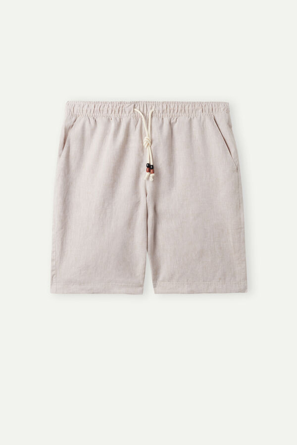 Intimssimi Linen and Cotton Shorts Natural | SGJBT94268