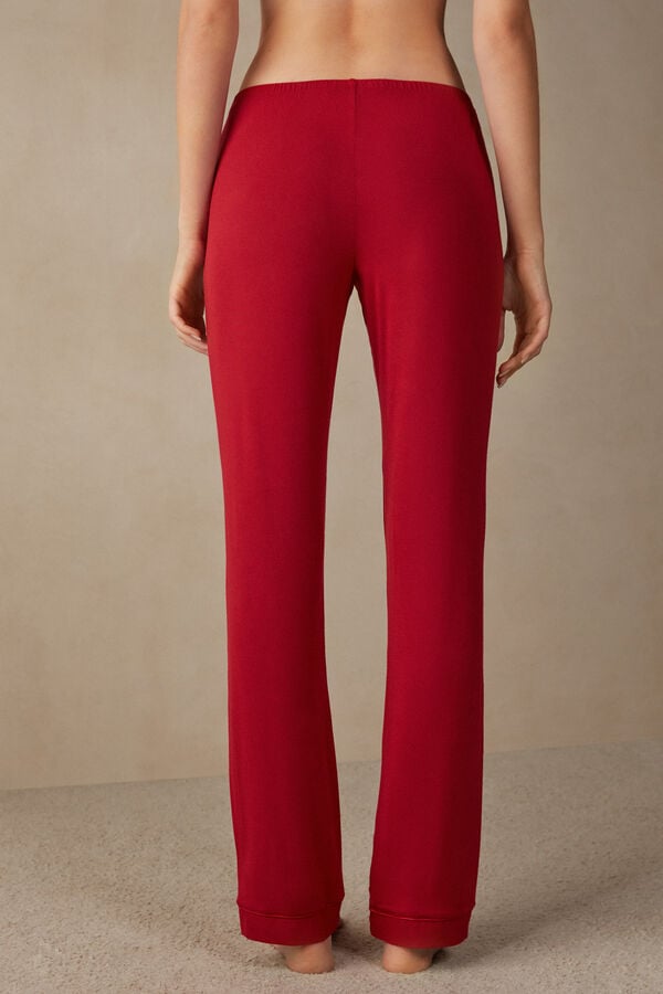 Intimssimi Long Micromodal Trousers Red | USGTG24100