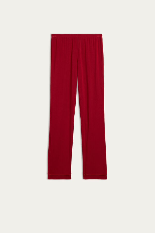 Intimssimi Long Micromodal Trousers Red | USGTG24100